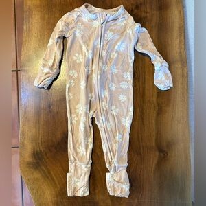 Forever French Floral Print Kids Footie Pajama